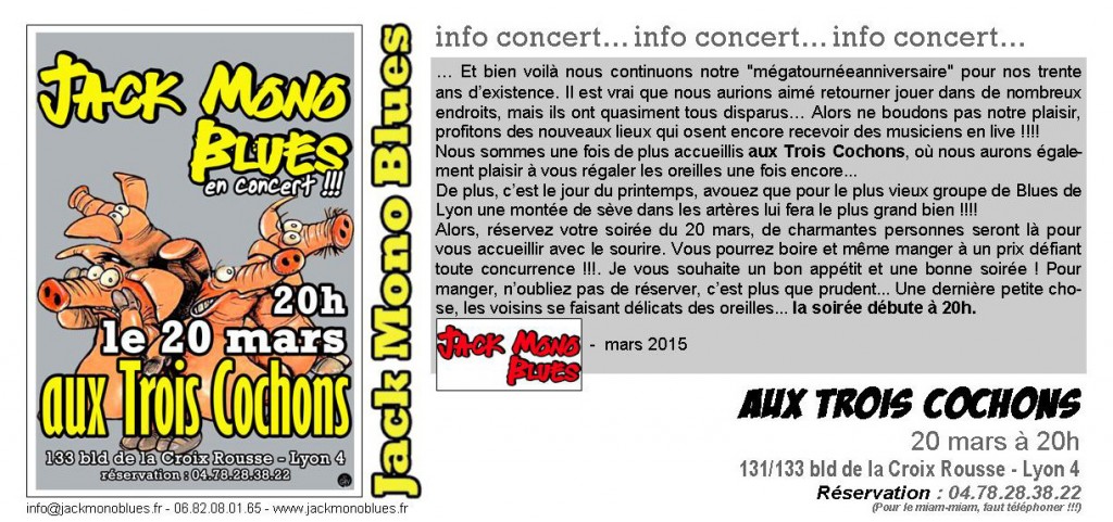3 COCHONS invitation mars 2015