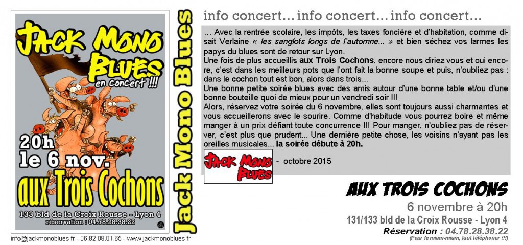 3 COCHONS invitation OCTOBRE 2015